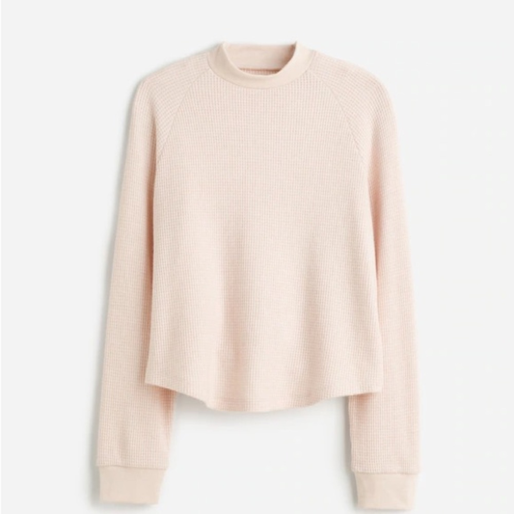 Madewell Light Pink Waffle Knit Sweater size Large
